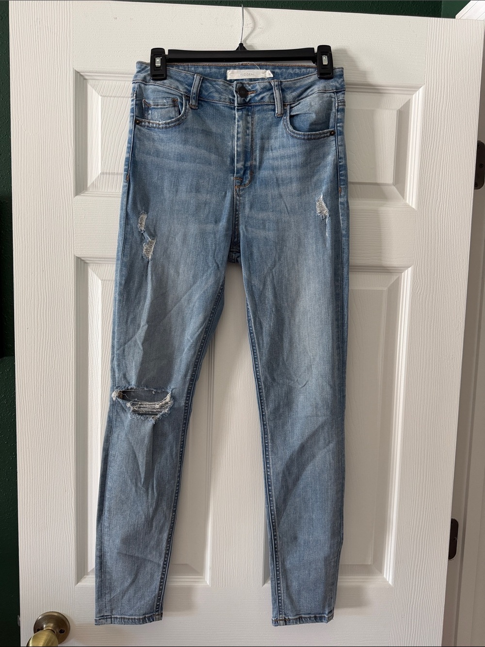 Hidden Distressed Light Blue Skinny Jeans